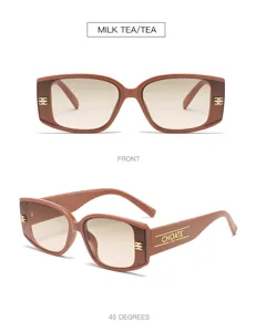 Chic square sunglasses with chunky frames and gradient lenses for stylish daily street wear.