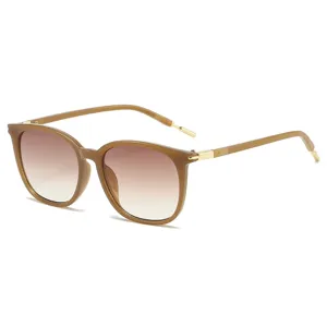 Stilvolle runde Sonnenbrille mit Farbverlauf für Damen, UV-Schutz Vintage Brille Alltag.