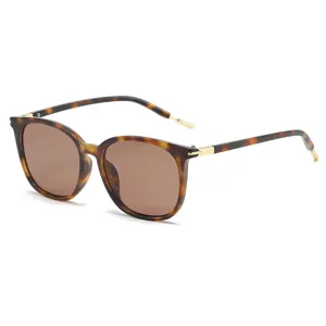2024 Neue Runde UV-Schutz Sonnenbrille Damen Mode Trendige Schildpatt Sonnenbrillen