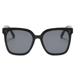 Gafas de sol negras cuadradas de moda para mujeres y hombres, proteccion UV400, montura grande.