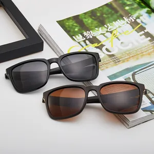 Polarized sunglasses for men and women, classic black frames for outdoor driving and fashion wear.
