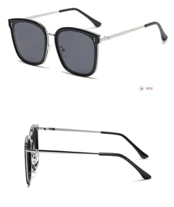 Modische quadratische polarisierte Sonnenbrille Damen Herren UV Schutz Sonnenbrille.