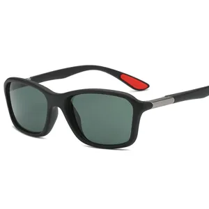 Men sports sunglasses UV400 protection driving outdoor lightweight cycling black frame new