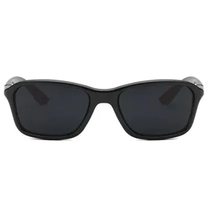 Men's sports sunglasses UV400 polarized driving outdoor cycling eyewear black frame