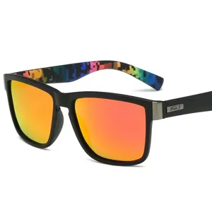 Gafas de sol polarizadas para hombre con patillas de colores y lentes de espejo para conducir.