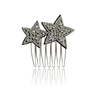 Peineta de pelo de estrella con diamantes de imitación accesorios de cristal brillante