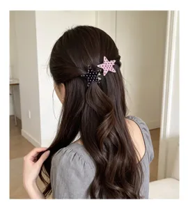 Y2K lindo estrella pinzas para el pelo pico pato estilo dulce accesorios para mujeres.