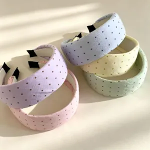 Diadema de lunares color macaron, accesorio para el cabello minimalista dulce y elegante.