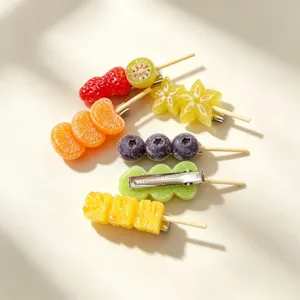 Lindo pasador de pelo de fruta tanghulu diseño dulce accesorio para mujeres niñas