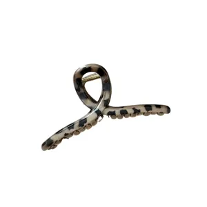 Elegante pinza de pelo con estampado de leopardo acetato pinza tiburon mujer uso diario