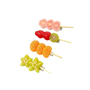 Lindas horquillas de frutas resina divertidos accesorios para el pelo de mujeres niñas