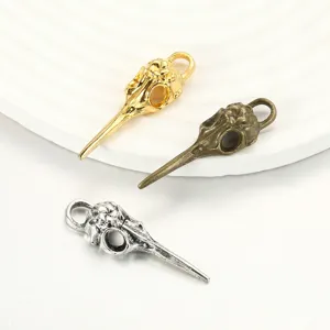 Gotischer Stil Legierung Vogel Totenkopf Anhänger DIY Handgemachte Halskette Armband Zubehör Punk Retro Tierknochen Charms