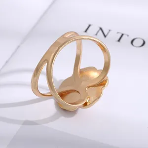 Gold-plated multi-band flower scarf buckle detail view showing exquisite metal craft.