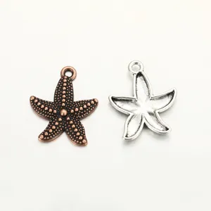 Metall Seestern Anhänger Legierung DIY Schmuck Accessoires für handgemachte Ketten Armbänder