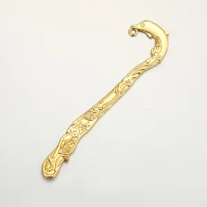 Gold dolphin metal bookmark pendant DIY handmade jewelry accessory exquisite ocean theme craft tool