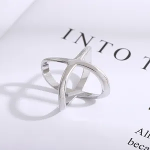 Silver metal cross scarf ring and clothes hem knot buckle for daily styling decoration.