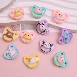 Süße Cartoon Tier Harz Schnuller Cabochons DIY Bastelzubehör für Handyhülle Dekoration.