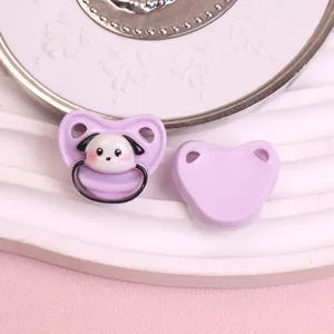 Süße Cartoon Hund Harz Schnuller Cabochon DIY Handwerk Zubehör schöne Detailansicht.