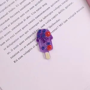 Harz geschmolzene Eis am Stiel Frucht Anhänger DIY Handwerk Zubehör für Handytasche Schuhe