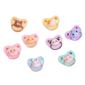 Niedliche Cartoon Tier Harz Schnuller Cabochons für DIY Handwerk Handytülle Dekor
