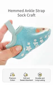 Antislip vloersokken voor baby's en peuters met elastisch bandje detailweergave top