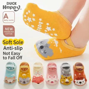 Peuter Baby Antislip Vloersokken Schattige Cartoon Dier Pasgeboren Zuigeling Lopen Sokken Katoen Ademende Kinderen Sokken