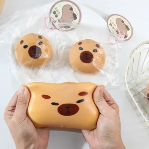 Capybara squishy toy stress relief cute animal soft sensory toy with bag and tag for fun