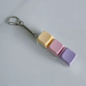 Porte-clés fidget jouet interrupteur clavier mécanique macaron anti-stress portable