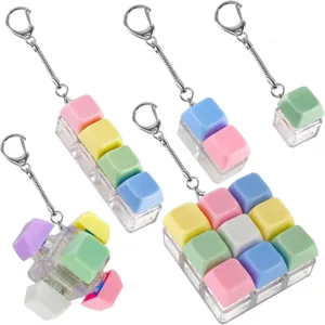 Macaron Interrupteur de Clavier Mécanique Fidget Toy Portable Coloré Jouet Anti-Stress Porte-Clés