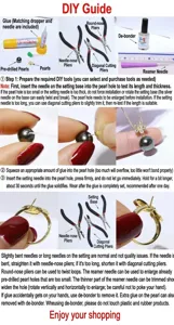 Guide d'assemblage détaillé de pendentif perle DIY montrant outils et fournitures.