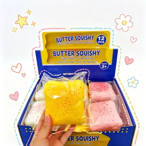 Squishy Burro Pane Toast Lento Rimbalzo Antistress Giocattolo Scatola Regalo Set Nuovo