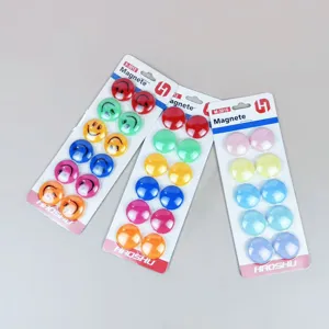 Set de 30mm Imanes de Nevera Carita Feliz Macaron, Imanes de Vidrio para Pizarra Blanca