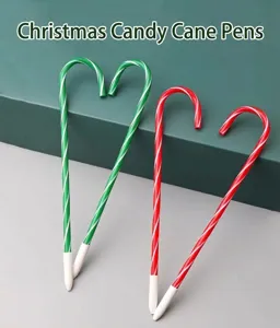 Christmas candy cane ballpoint pen cute festive plastic gift stationery writing tool new
