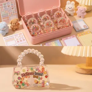 Bolso de juguete de compresion de frutas transparente mini bolso lindo para ninos jugar