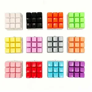 9-Key Mechanical Keyboard Fidget Toy Keychain Colorful Mini Stress Relief Clicky Pendant