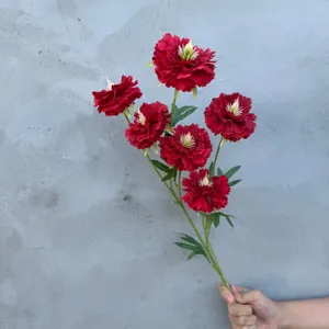 Künstliche rote Pfingstrosen Blumenstrauß Hochzeit Heimdekoration künstliche Pflanzen