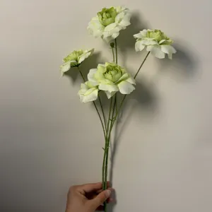 Bouquet di fiori artificiali verde chiaro matrimonio decorazione casa disposizione floreale dettaglio