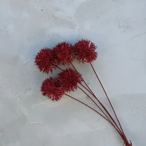 Rote künstliche Blumen Seidenblumen Strauß für Hochzeit Party Heimdekoration Blumenarrangement