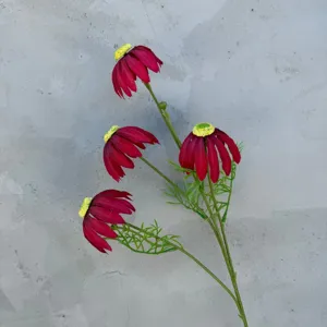 Künstliche rote Gänseblümchen Zweig für Hochzeitsdeko und Heim Blumenarrangement Deko