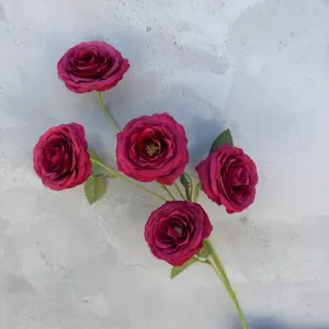 Künstliche Rosenblüten Zweig Seidenblumen für Hochzeit Dekoration und Blumenarrangements.