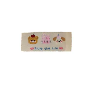 Cute embroidered woven cloth label DIY cartoon patch for garment hair accessories decor