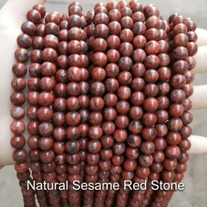 Natural red jasper round beads loose gemstone strands for DIY jewelry making and craft supplies