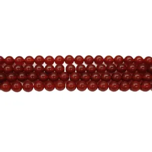 Perles Rondes en Agate Rouge Naturel Perles en Vrac Semi-Finies pour Bijoux DIY Bracelet