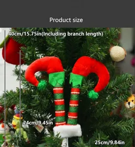 Decoracion de piernas de duende para arbol de navidad fiesta interior y exterior