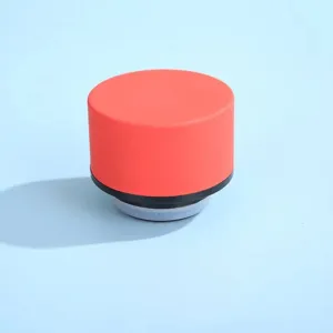 Replacement cap for thermos bottle, red top lid sealing stopper, portable vacuum flask accessory.