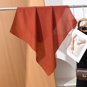 Solid Color Imitation Velvet Herringbone Square Scarf Women Neckerchief Shawl Neck Warmer