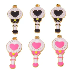 10pcs Cartoon Heart Fairy Wand Charms DIY Jewelry Making Bracelet Necklace Keychains