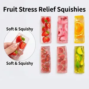 Παιχνίδι συμπίεσης φρούτων ζελέ μακριά λωρίδα μαλακό ελαστικό παιχνίδι αποσυμπίεσης
