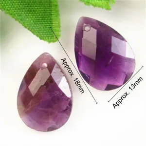 Natuurlijk kristal agaat druppel gefacetteerde hanger 13x18mm voor DIY accessoires