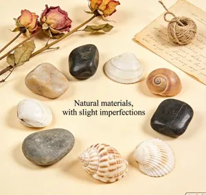 Natuurlijke stenen en schelpen set voor vintage DIY sieraden accessoires maken.